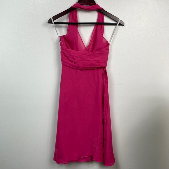 Celine Silk Ruffled Belted Halter Dress - Picture 9 of 11